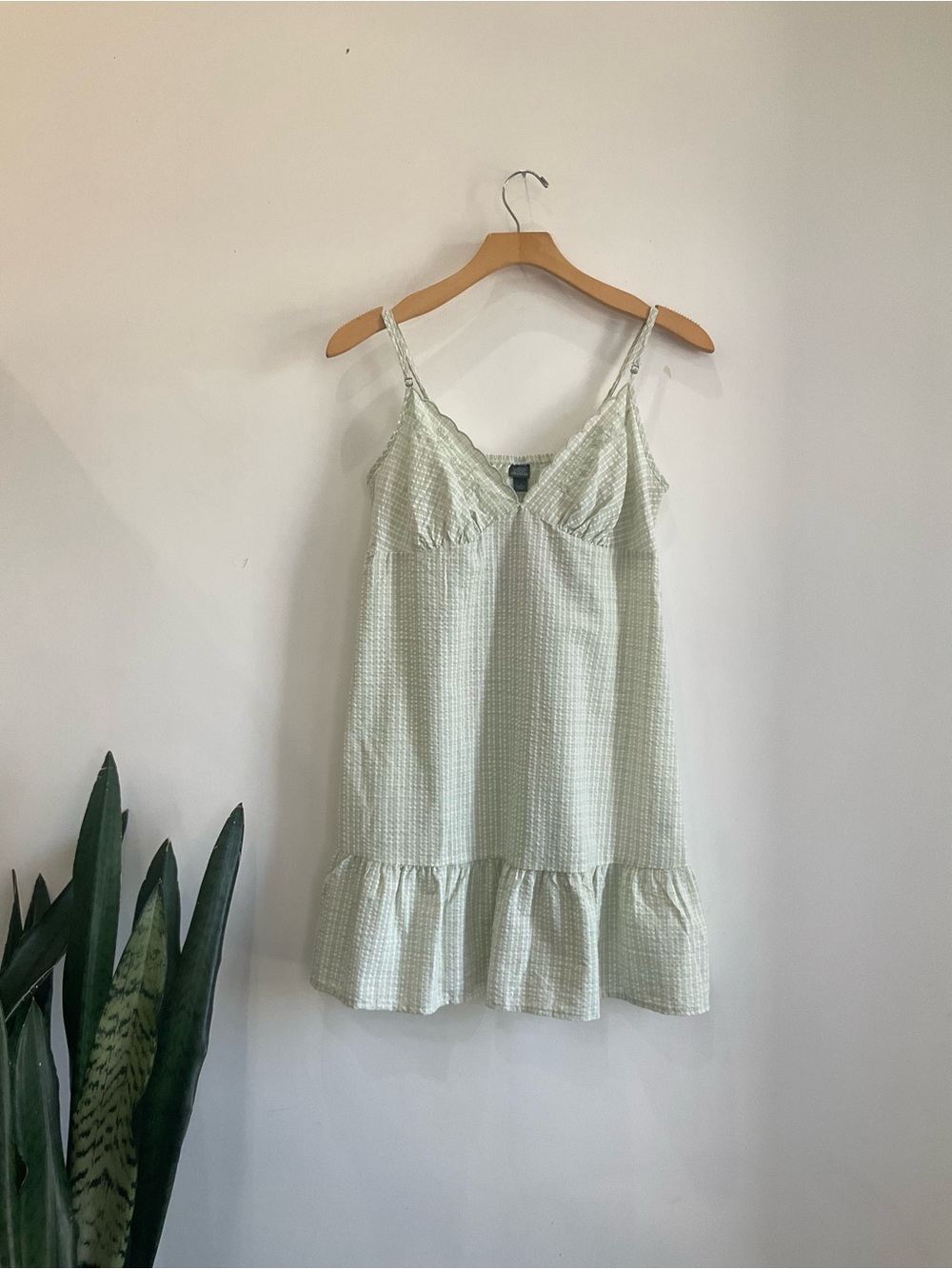 wild fable Pale Mint Lace-Trim Slip Dress